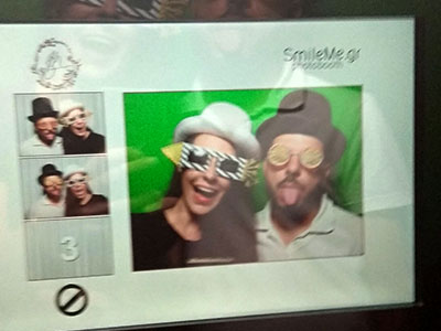The touch screen of Smileme Photobooth from an event in Corfu